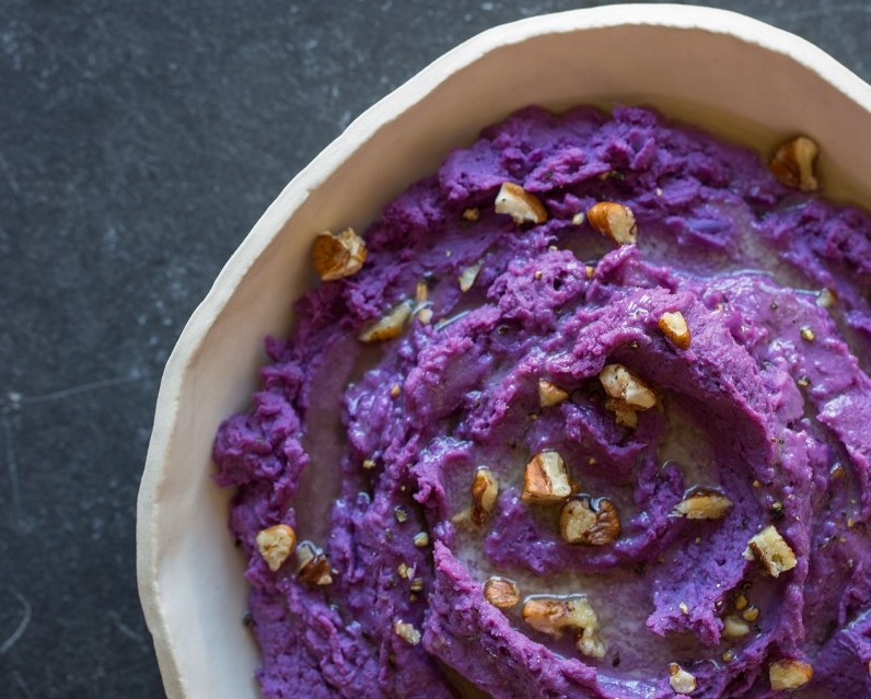 puré de camote morado - AMOR COMESTIBLE